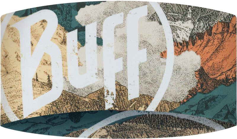 Широкая спортивная повязка на голову Buff Coolnet UV+ Wide Tsolly Multi Фото 1