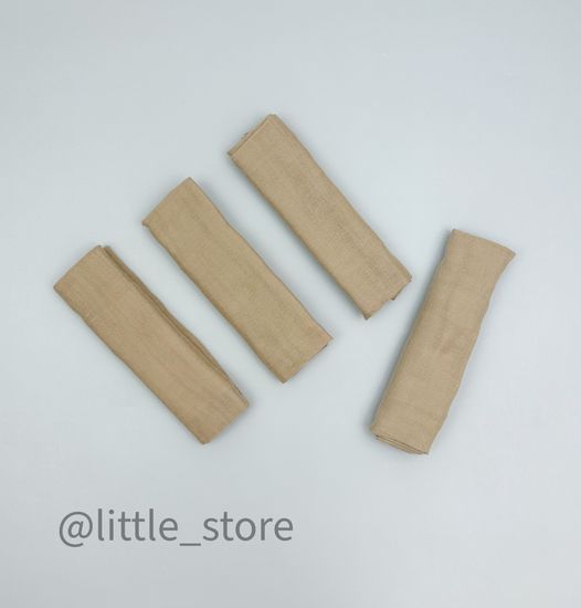 Комплект платочков муслиновых, Песочный