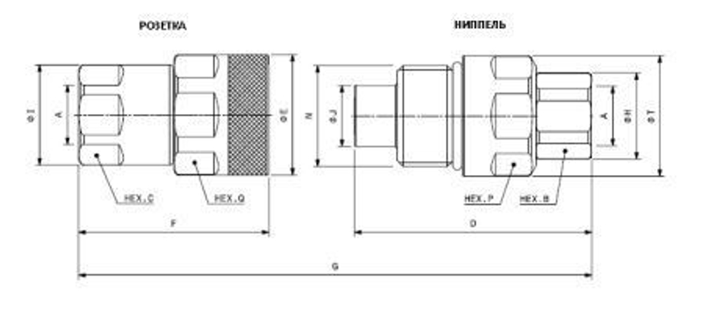 БРС РЕЗЬБОВЫЕ VEP-HD BSP 1 - D3/4 Ниппель