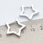 Ювелирные швензы Конго с родиевым покрытием, размер 18*19 мм, цена за пару