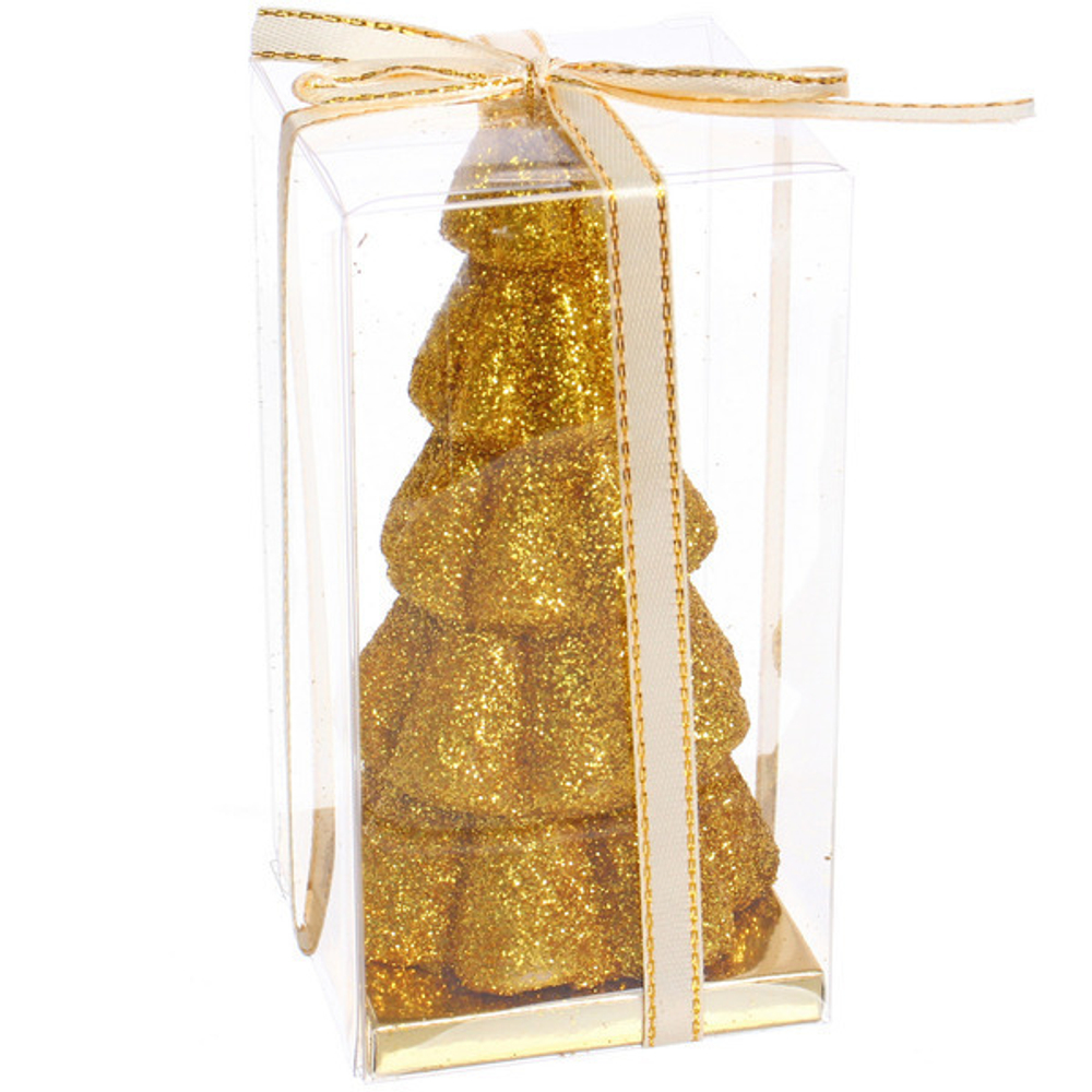 Свеча новогодняя «Сказочная ёлочка» 5,5х10 см, золото