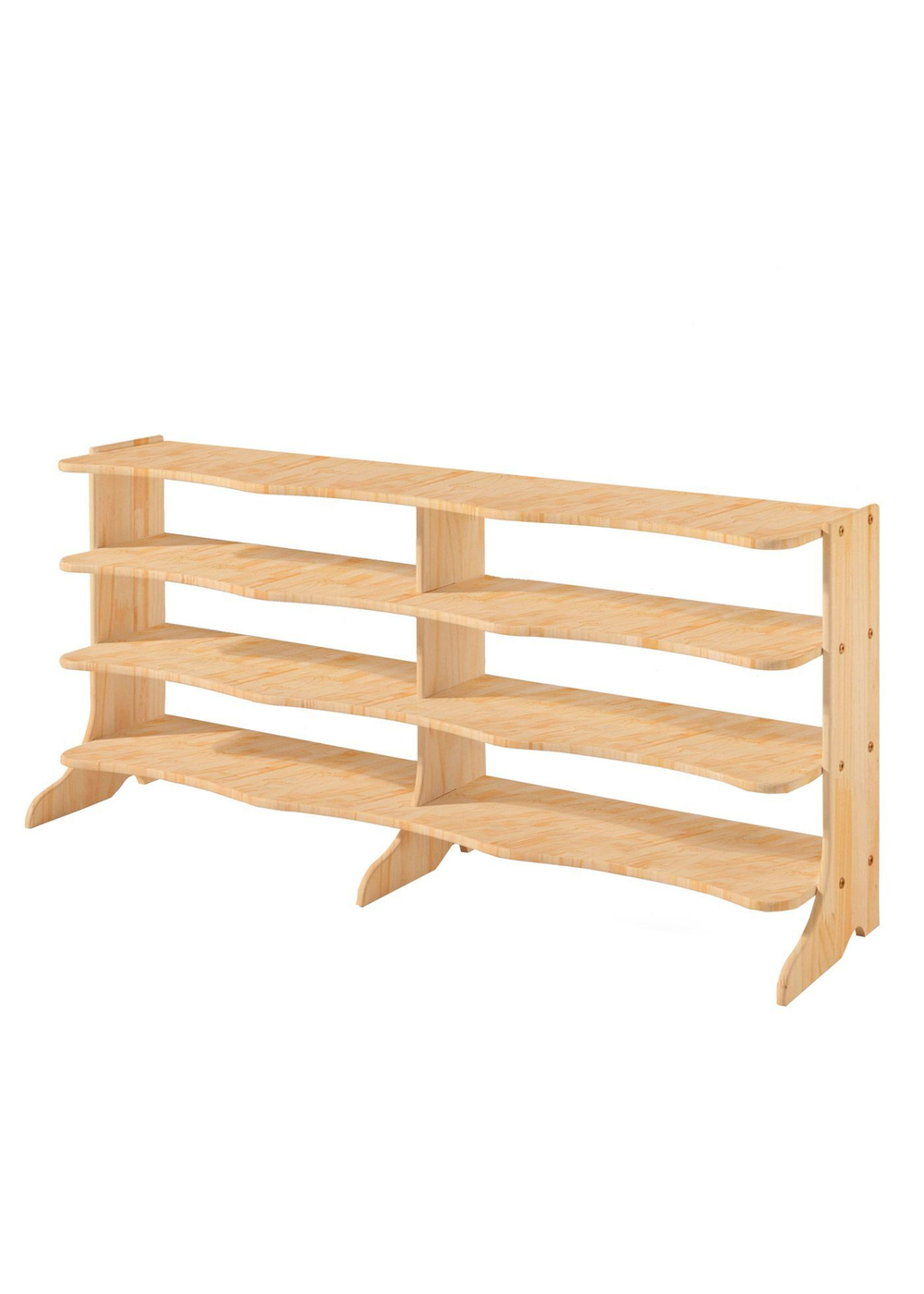 Обувница деревянная Твист из массива сосны, лакированная