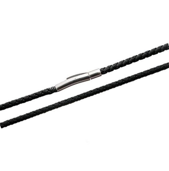 Шнурок текстильный 4 мм. Сталь, серебрение