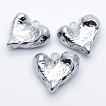 Подвеска Сердце, цвет серебро, размер 17*18 мм, цена за 1 шт