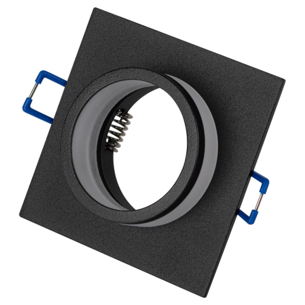 Светильник встраиваемый алюминиевый ЭРА KL88 BK под лампу MR16 GU5.3 черный | Алюминиевые встраиваемые светильники