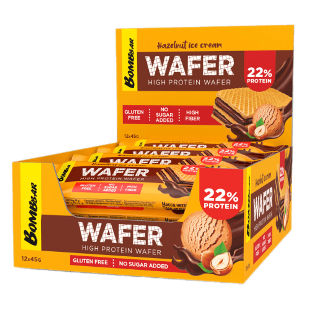 Батончик вафельный глазированный 45 гр (Bombbar)