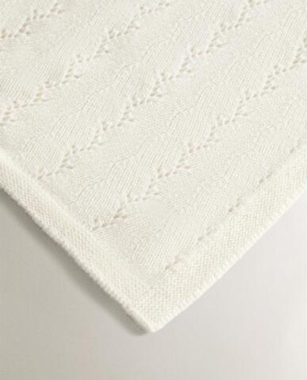 ZARA HOME ДЕТСКИЙ ПЛЕД ИЗ КАШЕМИРА, ЭКРЮ