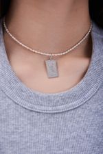 Подвеска карта таро Влюбленные малая родий La Lune