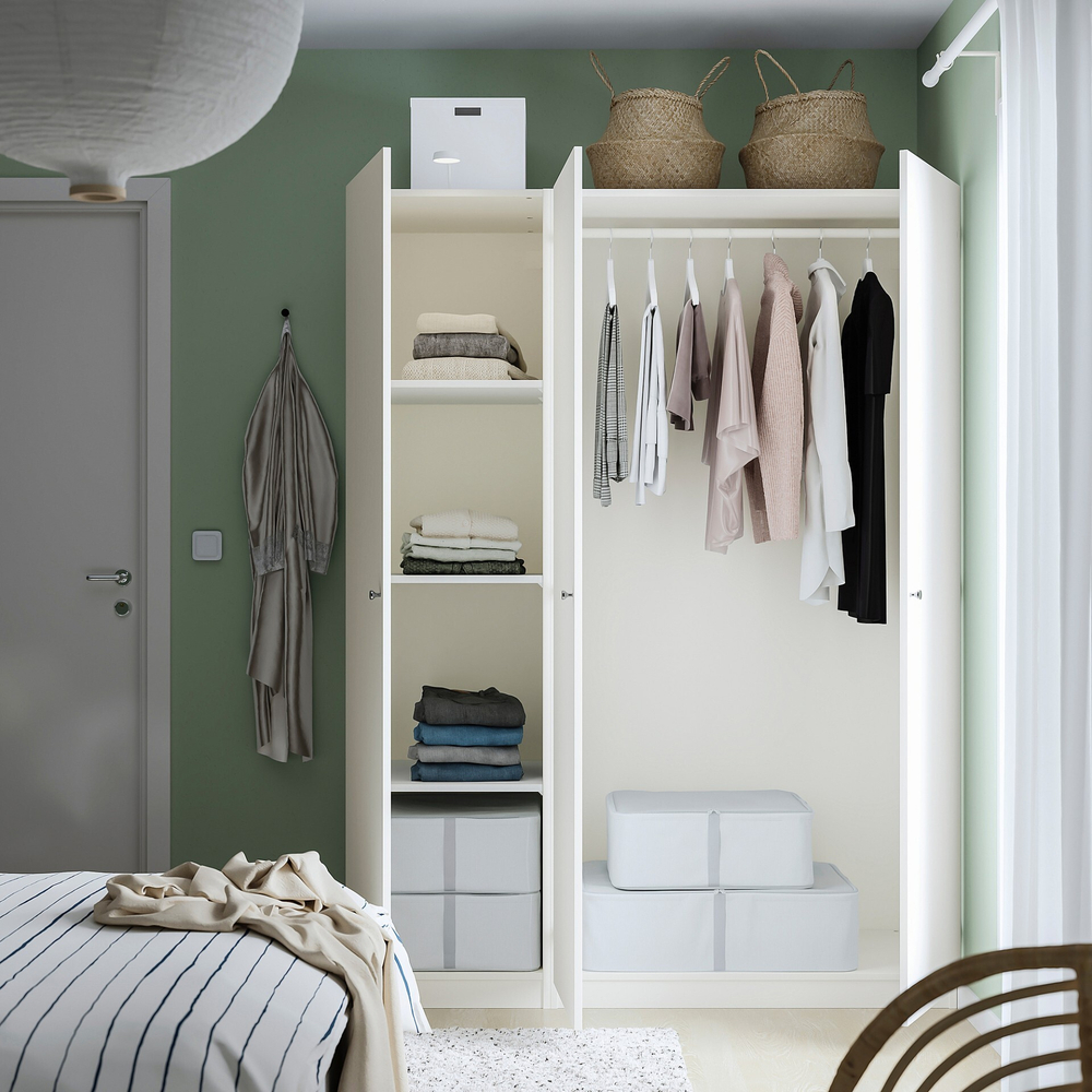 Распашной шкаф PAX FORSAND IKEA (комбинация) (белый)  150*60*260