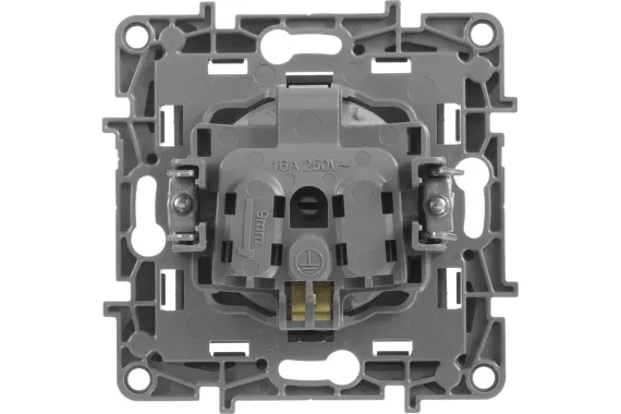 Розетка Legrand Etika с заземлением антрацит 38204