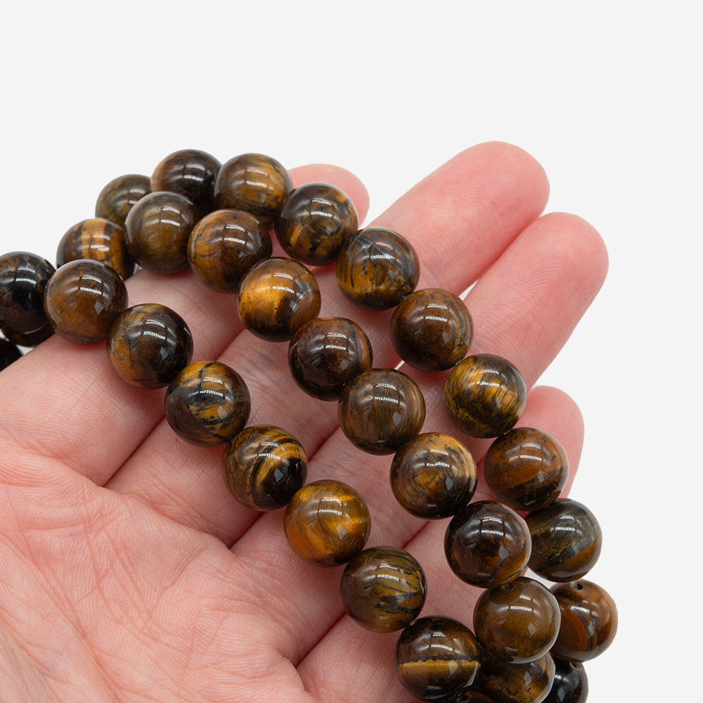 Тигровый глаз натуральный эконом, 10мм, шар