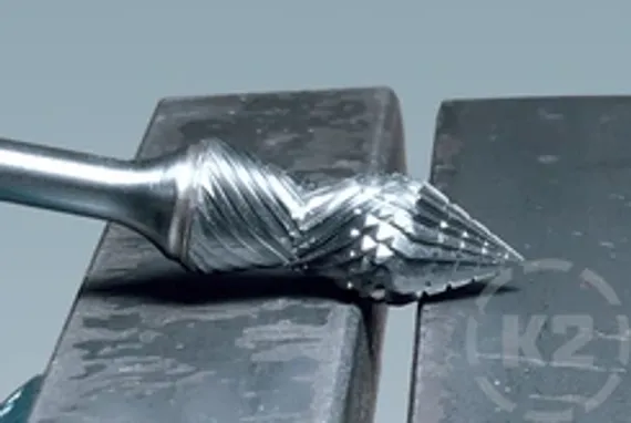 Комбинированная борфреза Karnasch конус 60° + угол