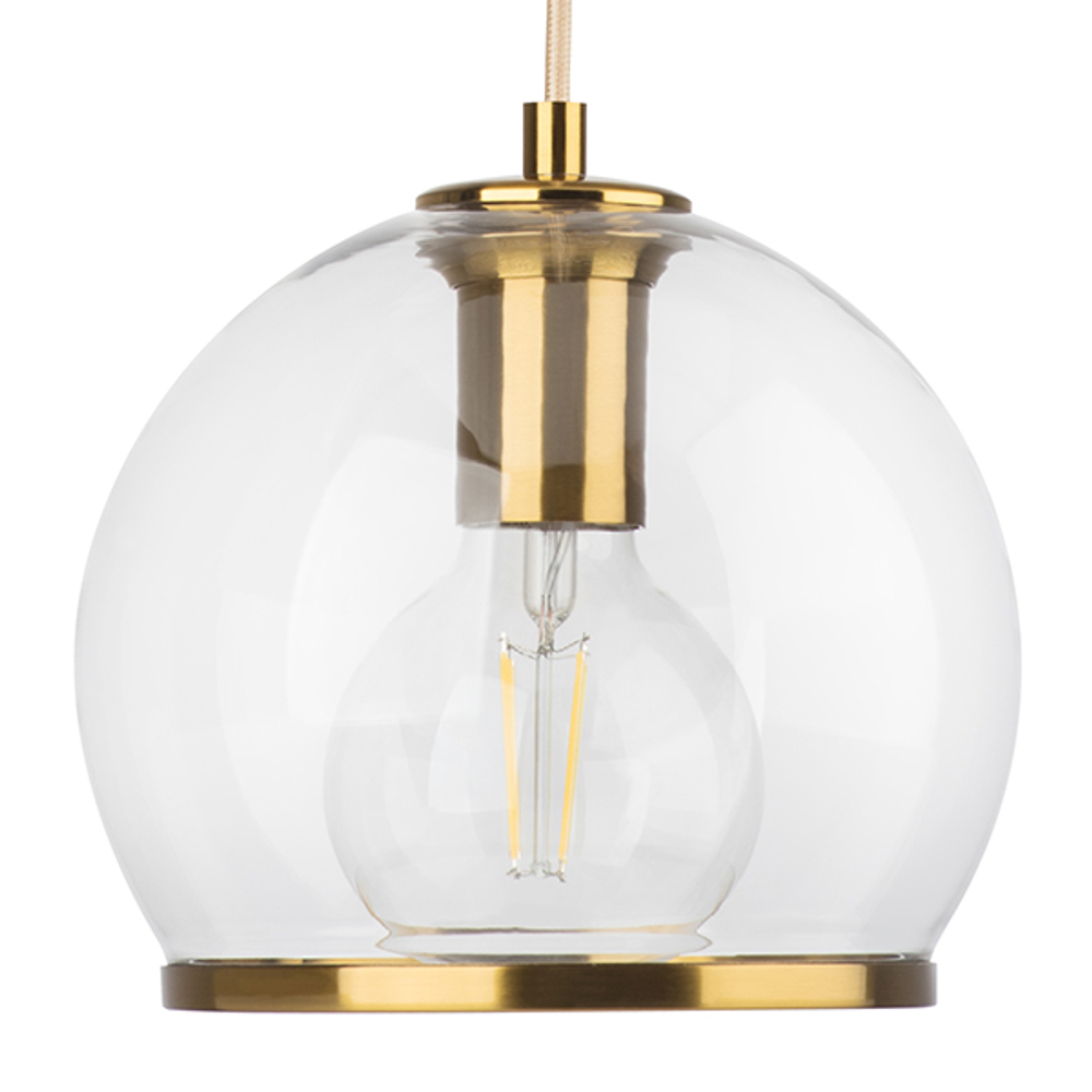 729611 Бра SFERICO 1х40W E27 ЛАТУНЬ/ПРОЗРАЧНЫЙ