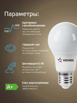 Лампочка светодиодная Е27 25 ВТ теплый свет 2 шт