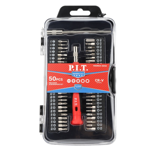 Набор бит для точных работ с рукояткой P.I.T. ADVANCE HSDR04-0050 (50шт, рукоятка, удлинитель, кейс)