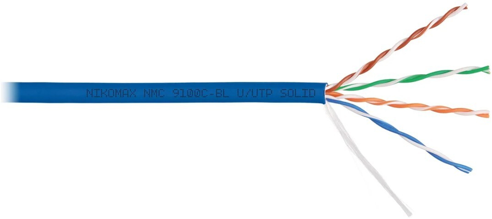 Кабель витая пара U/UTP 5e кат. 4 пары NikoMax NMC 9100C-BL