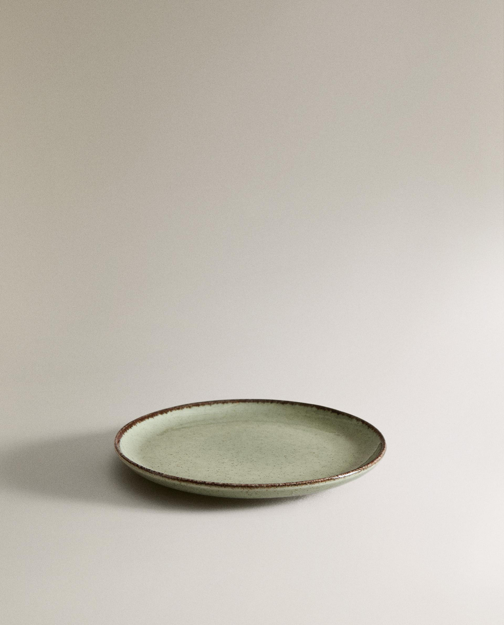 Zara Home тарелка пирожковая из фарфора, цвет бежевый, 15 см