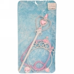 Набор карнавальный «Волшебница» (палочка, ободок, подвеска, браслет), розовый