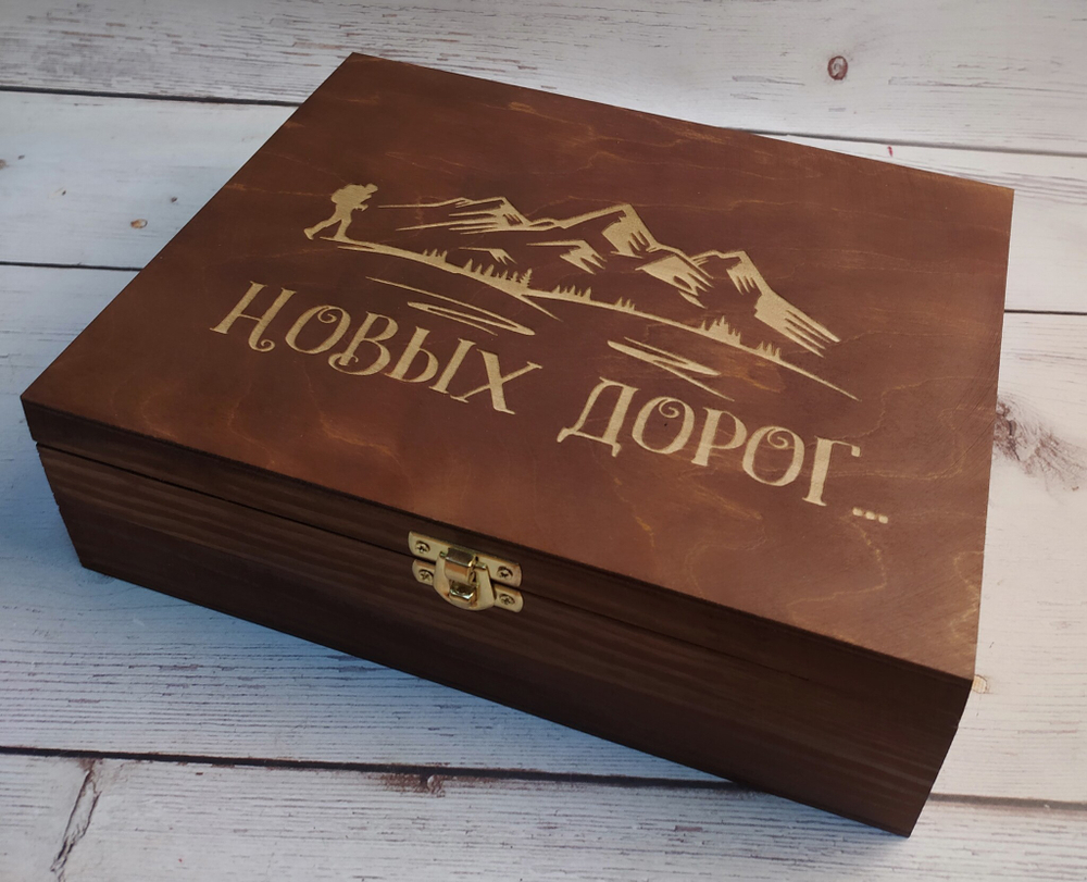 Музыкальная шкатулка с любой ВАШЕЙ мелодией, фото, именем, гравировкой под заказ, размер 25х19х7,5 см