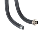 Металлорукав DN 10мм в гладкой PU оболочке, Dвн 10,0 мм, Dнар 15,0мм, 50м, цвет черный