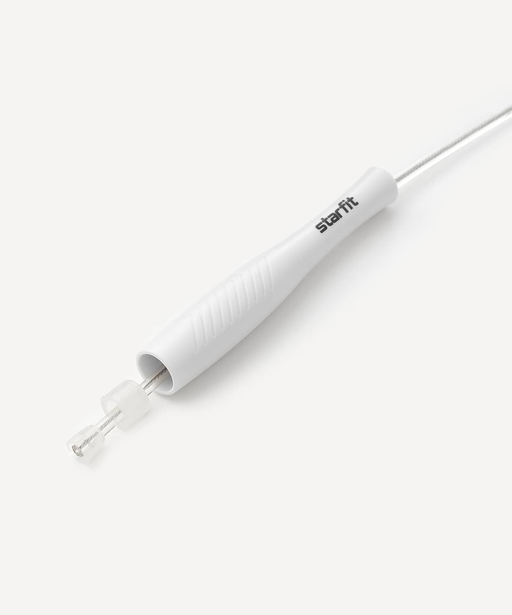 Скакалка RP-501 ПВХ, с пластиковыми ручками, 3 м, белый