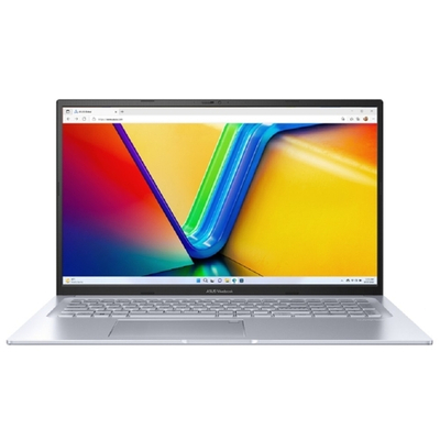 Ноутбук ASUS VivoBook 17X M3704Y-AU221 [90NB1191-M009W0] Cool Silver 17.3"(FHD Ryzen 5 7430U/16GB/SSD512GB/AMD Radeon/Backlit/DOS)