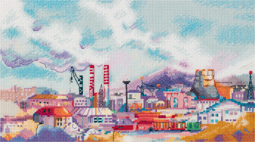 Набор для вышивания "PANNA" GM-7358 "Индустриальный пейзаж" 27 х 15.5 см