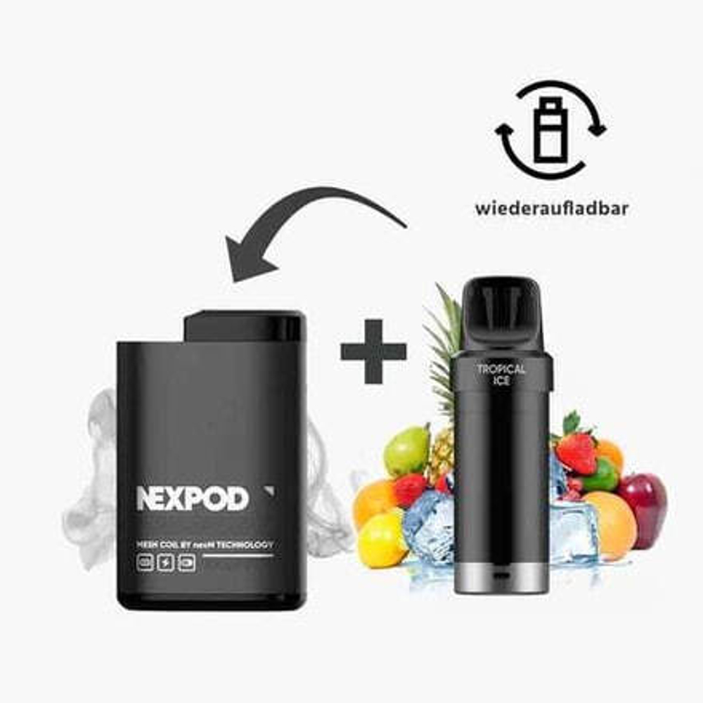 nexPOD Prefilled Pod Kit 5000 - Tropical Ice (5% nic)