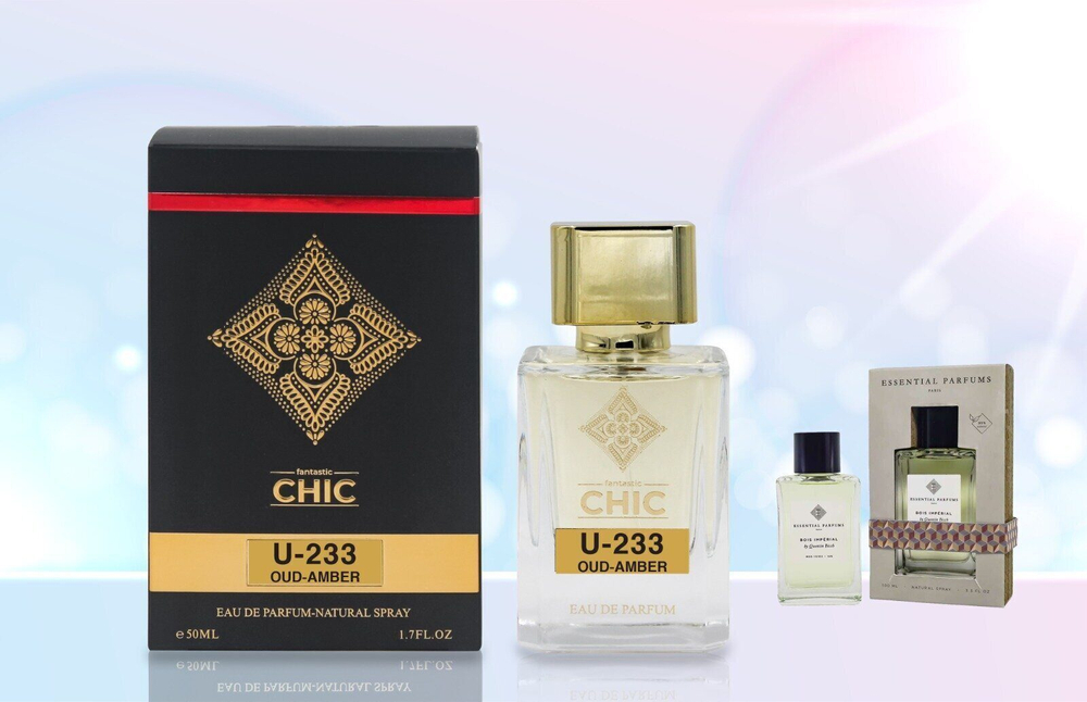 Стойкий парфюм Chic U-233 Oud Amber edp unisex 50 ml. (Essential Parfums Bois Imperial)
