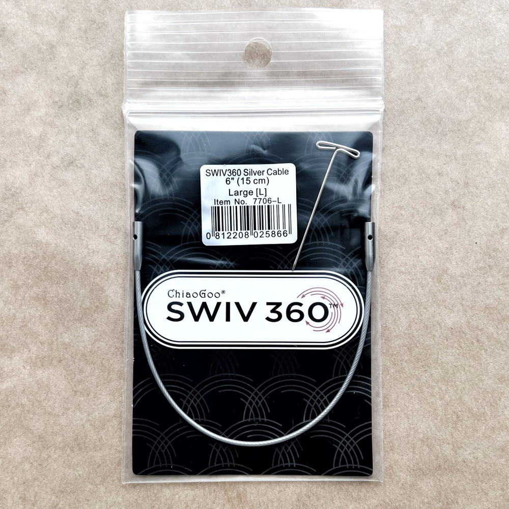 ChiaoGoo, Леска SWIV360, 125 см Large для съемных спиц размера L (готовая длина спиц 150см)