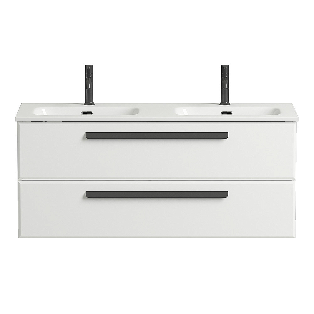 Тумба с раковиной Cezares ECO-CER-N 120 ECO-CER-N-1200-2C-SO-2-BL+CZR-8073-120-2 Bianco Lucido