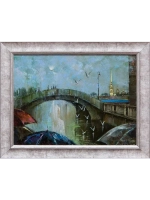 Картина маслом "Мостик" Крухмалев