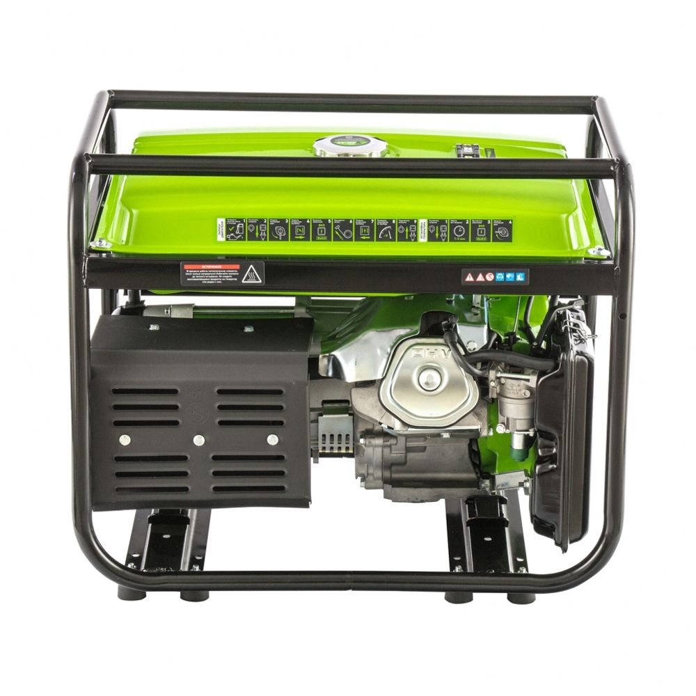 94546 Генератор бензиновый БС-6500, 5,5 кВт, 230В, 4-х такт. 25л, ручной стартер Сибртех