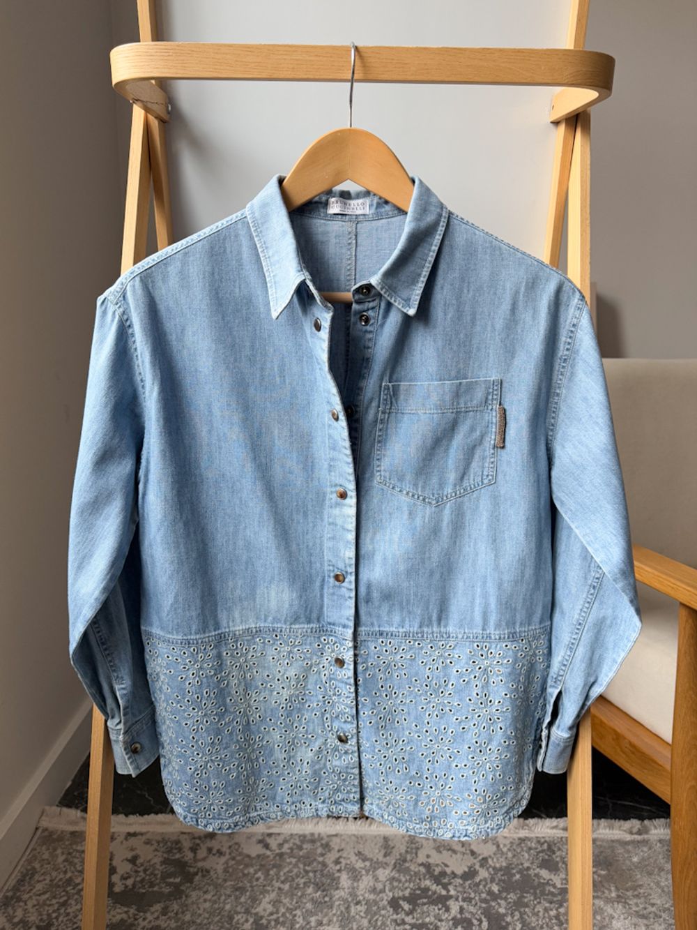 Джинсовая рубашка Brunello Cucinelli, 152