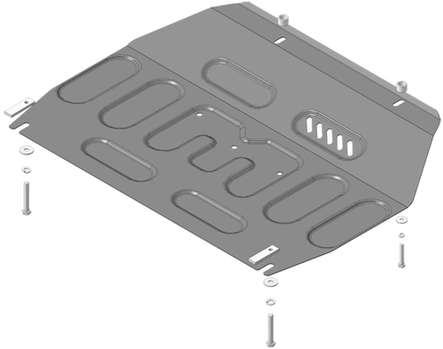 Защита стальная 2 мм двигателя и кпп для Kia Sportage Motodor.70917