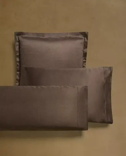 ZARA HOME (300 НИТЕЙ) НАВОЛОЧКА ИЗ ХЛОПКА, ТЕМНО-КОРИЧНЕВЫЙ