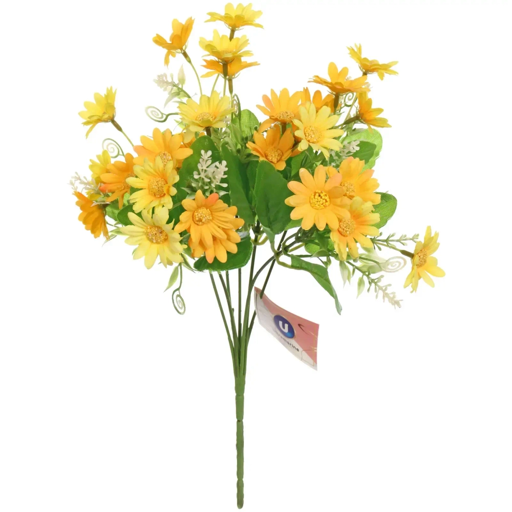 Искусственные цветы «Ромашки» 29см 28 цветков желтые