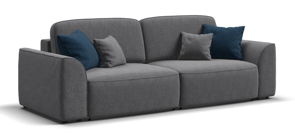 Диван Кинг Рогожка Мальмо серый