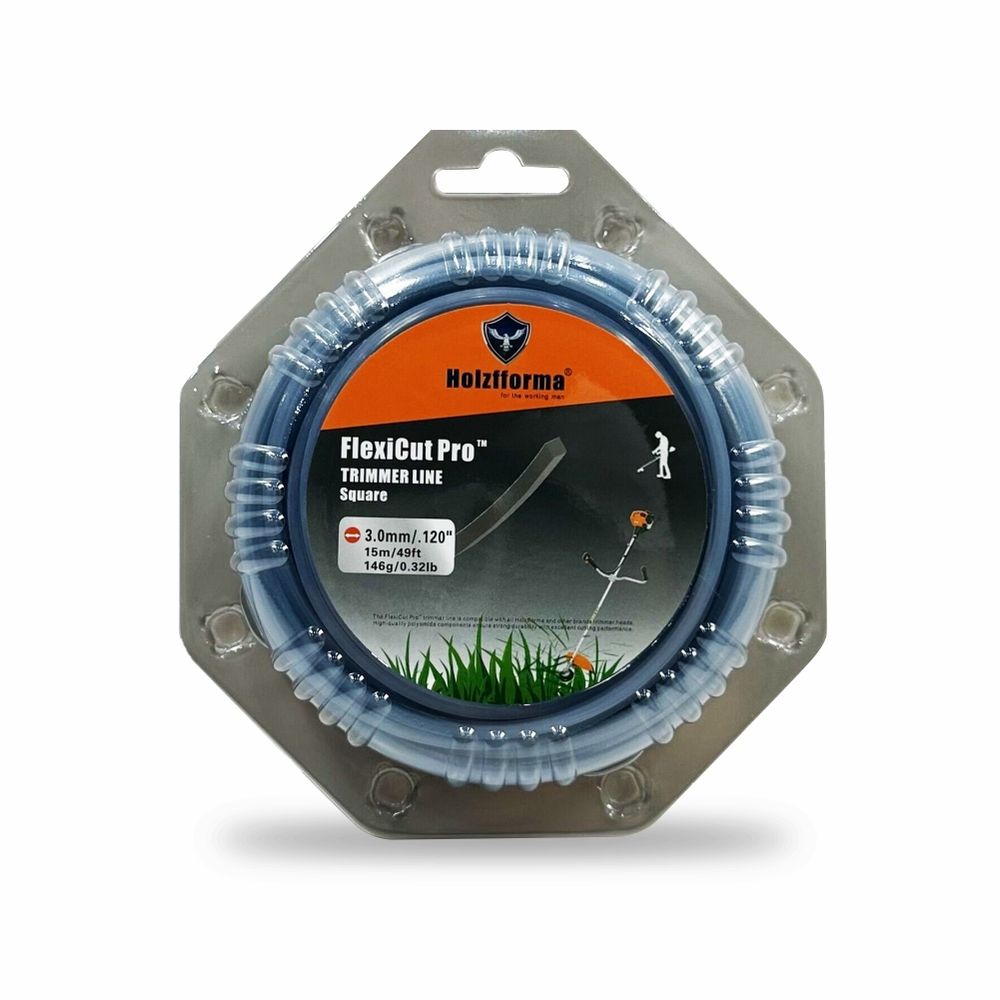 Леска квартратная FlexiCut Pro 3 мм 15 метров для мотокос (триммеров) Holzfforma SQ003015PRO