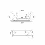 Ванна акриловая Jacob Delafon Trocadero E6D355RU-00 180х80 белая