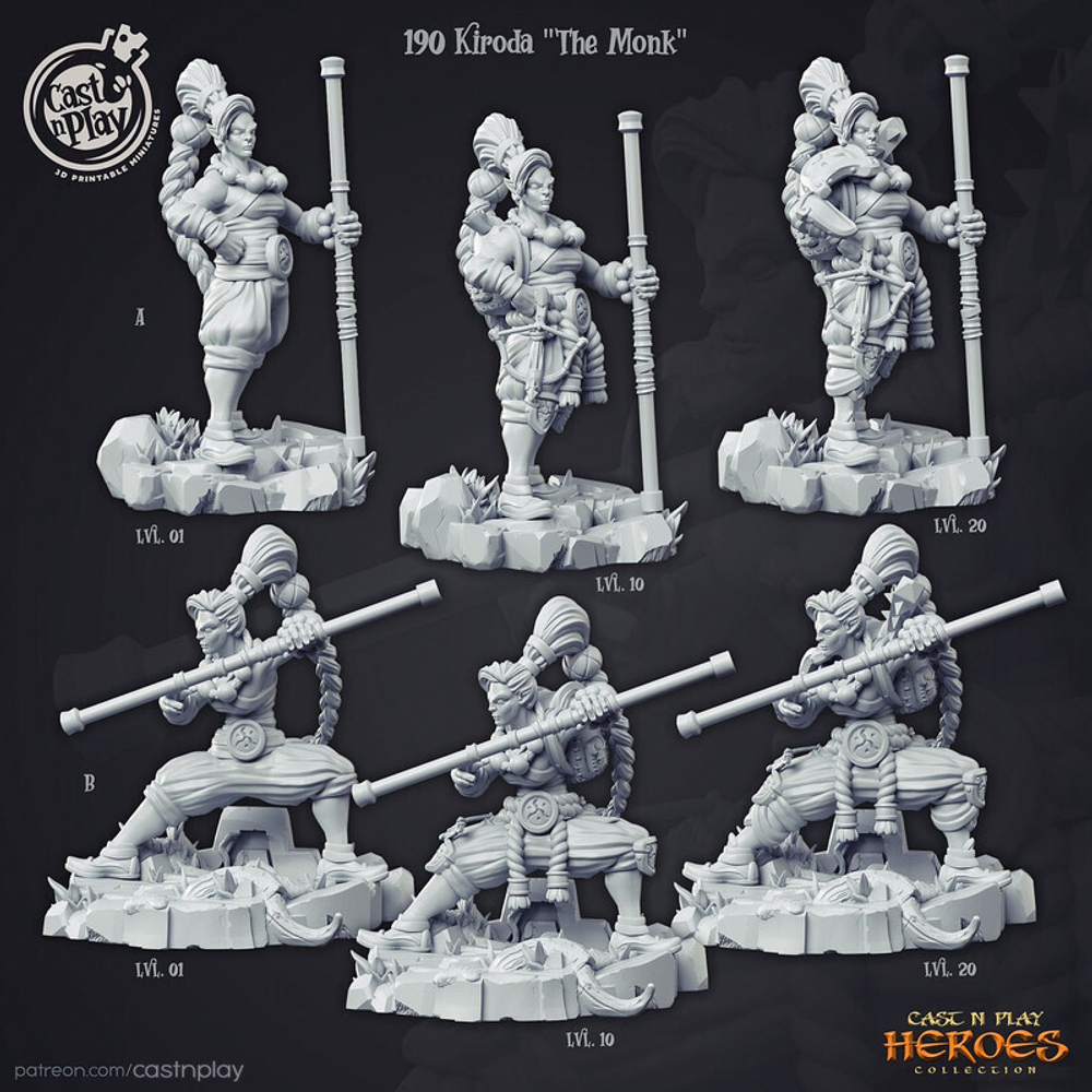 Эльф Полуэльфы Темные эльфы Дроу Монах 1шт миниатюра для dnd, днд, pathfinder, фентези, Настольная игра, НРИ, Варгейм, РПГ