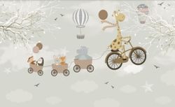 Жираф на велосипеде