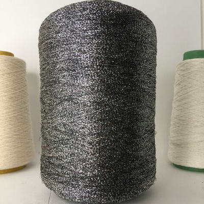 STOCK - Italy ; вискоза, люрекс; 2500м/100гр; Черное серебро.