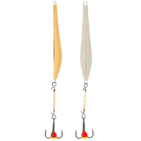 Блесна вертикальная зимняя LUCKY JOHN Double Blade (цепочка, тройник), 50 мм, SG