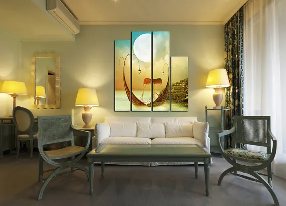 Модульная картина "Лодка"