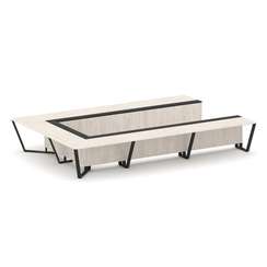 Steel Meet Стол переговорный П-образный KMK-PR.B.SP-15P Денвер Светлый/Графит Глянец/Металл Черный 4