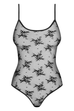 Пикантное боди Jennifairy с орнаментом (Размер: S-M) (Цвет: черный)