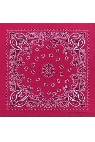 Бандана малиновая пейсли огурцы