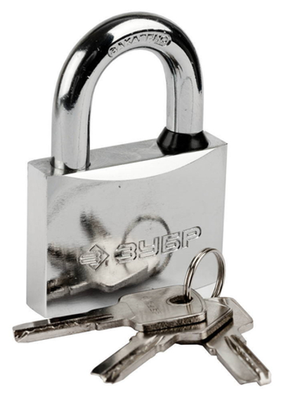 ЗУБР 60 мм, закаленная дужка, навесной замок (37227-60)