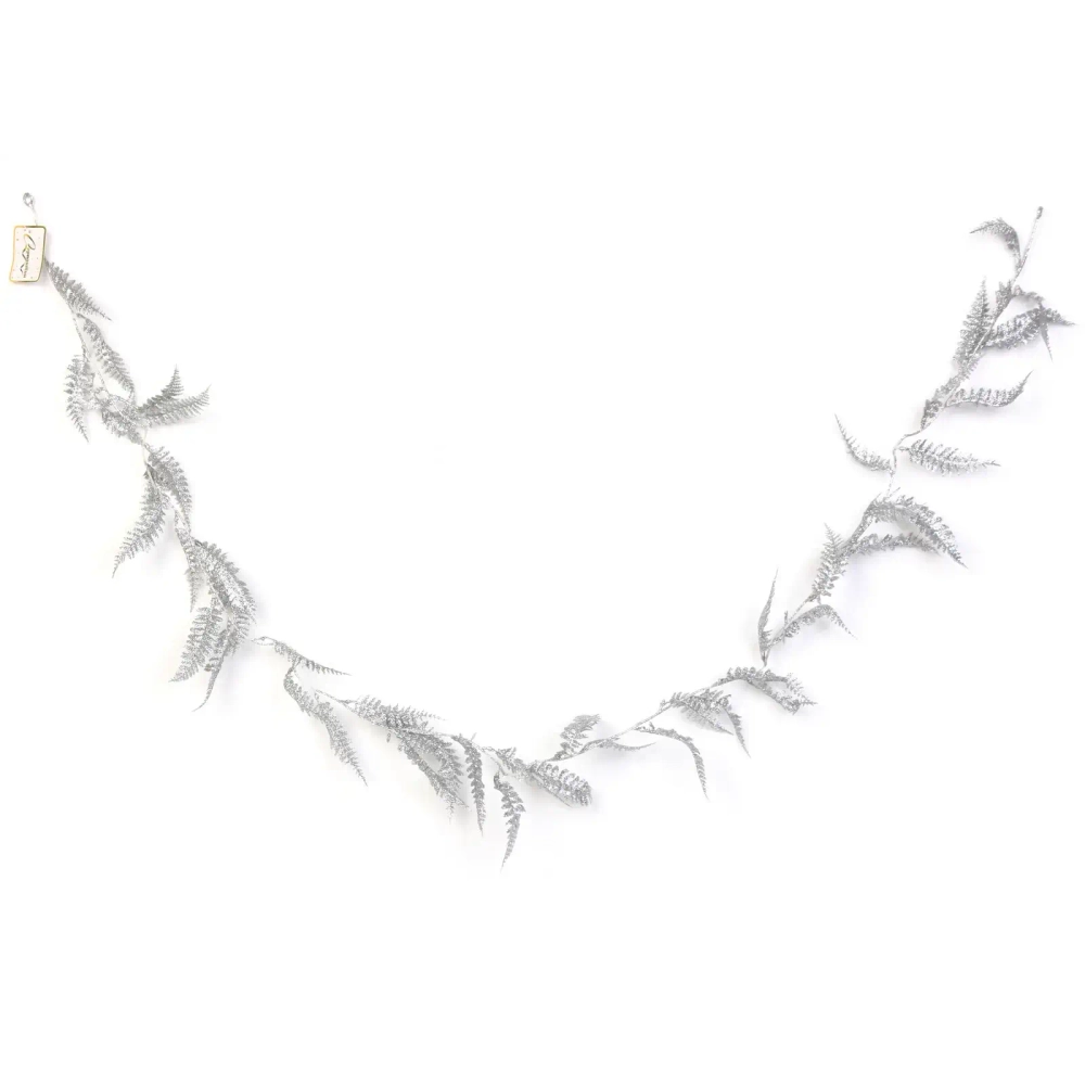 Украшение новогоднее «Сияющий папоротник» 1,80 м, Серебро
